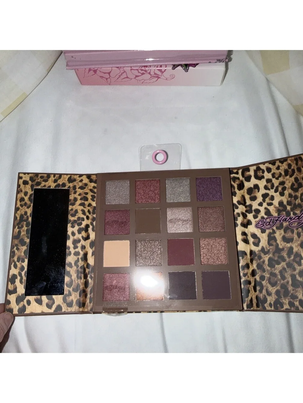 Ed Hardy Wild & Glow 16 PC Eyeshadow Palette Tattoo Skull Leopard Print NIB